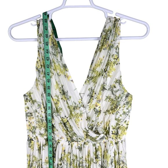 Alex Marie Size 16 White Green Floral Pleated Midi Easter Spring Dress MSRP $149 - Picture 13 of 16